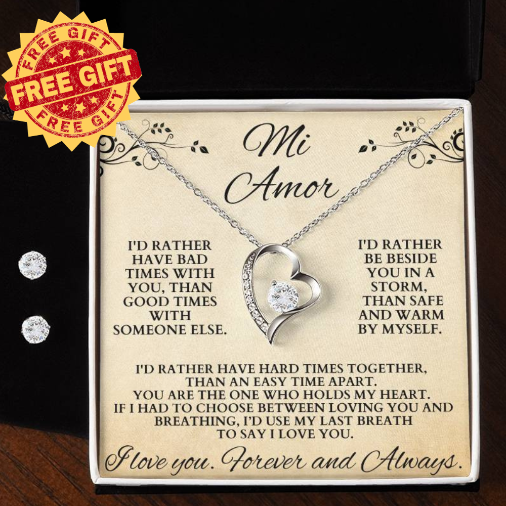 Mi Amor You Hold My Heart Forever Love Necklace