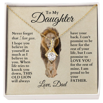 To My Daughter "This Old Lion" Necklace