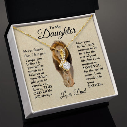 To My Daughter "This Old Lion" Necklace