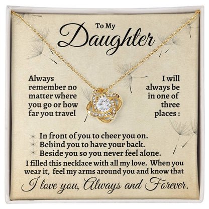 Beautiful Daughter Gift "Always Remember I Love You" Necklace