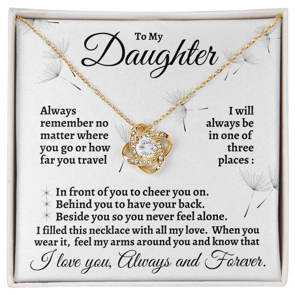 To My Daughter "Always Remember No Matter Where You Go" Necklace