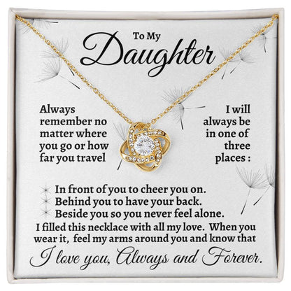 To My Daughter "Always Remember No Matter Where You Go" Necklace