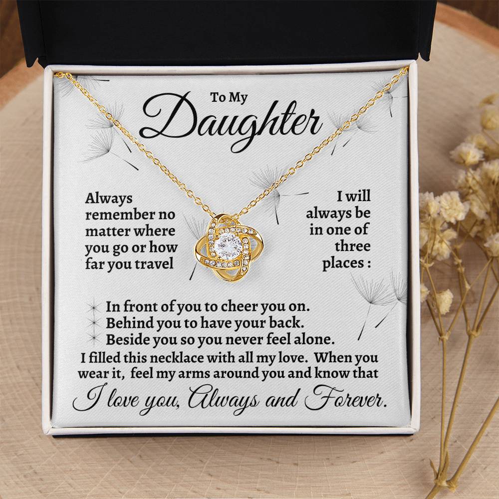 To My Daughter "Always Remember No Matter Where You Go" Necklace