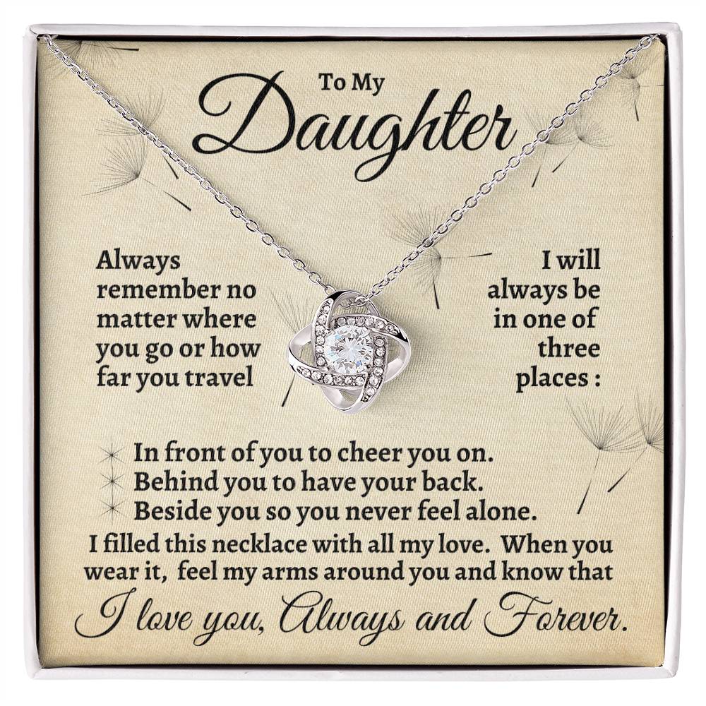 Beautiful Daughter Gift "Always Remember I Love You" Necklace