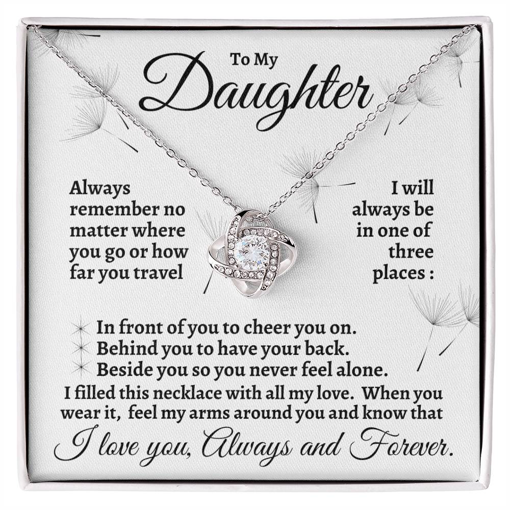 To My Daughter "Always Remember No Matter Where You Go" Necklace