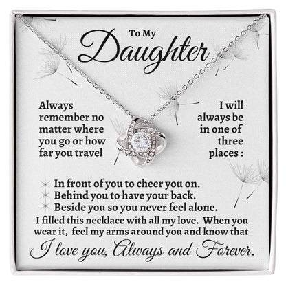 To My Daughter "Always Remember No Matter Where You Go" Necklace