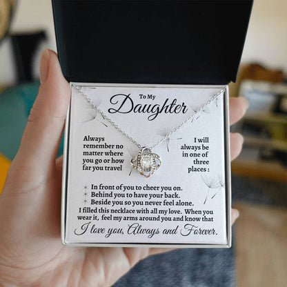 To My Daughter "Always Remember No Matter Where You Go" Necklace