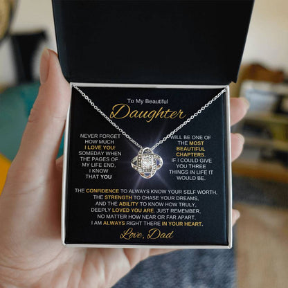 Beautiful Daughter Gift "Most Beautiful Chapters" Necklace