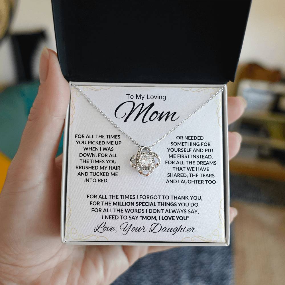 My Loving Mom For All The Times Knot Necklace