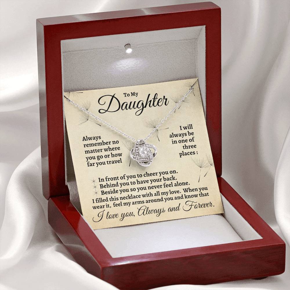 Beautiful Daughter Gift "Always Remember I Love You" Necklace