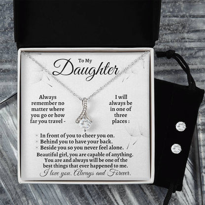 To My Daughter- Always Remember Alluring Beauty Necklace