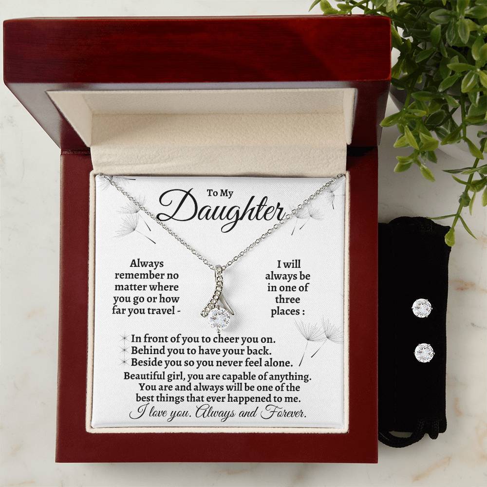 To My Daughter- Always Remember Alluring Beauty Necklace